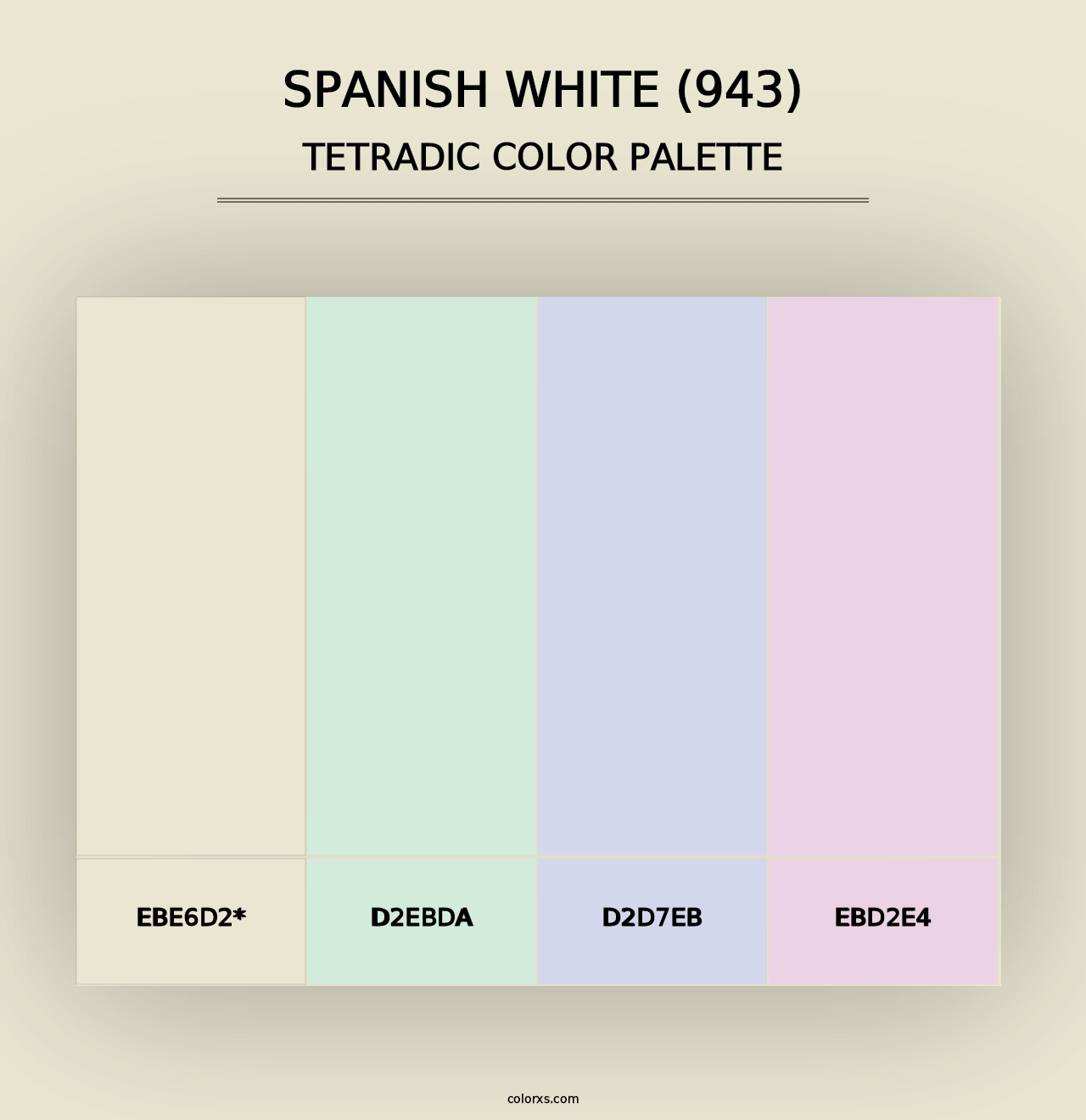 Spanish White (943) - Tetradic Color Palette