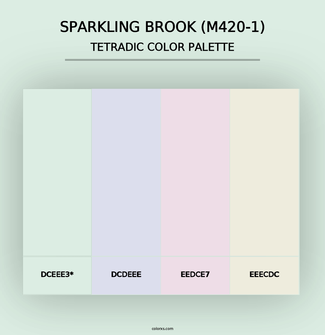 Sparkling Brook (M420-1) - Tetradic Color Palette