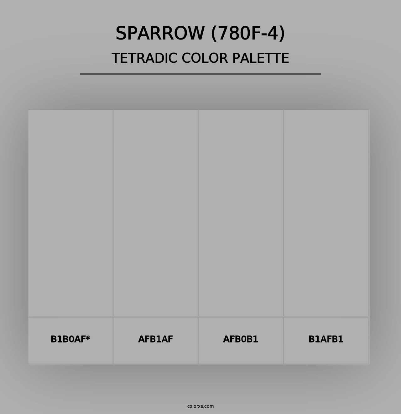 Sparrow (780F-4) - Tetradic Color Palette