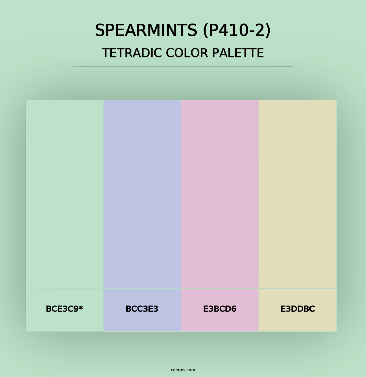 Spearmints (P410-2) - Tetradic Color Palette