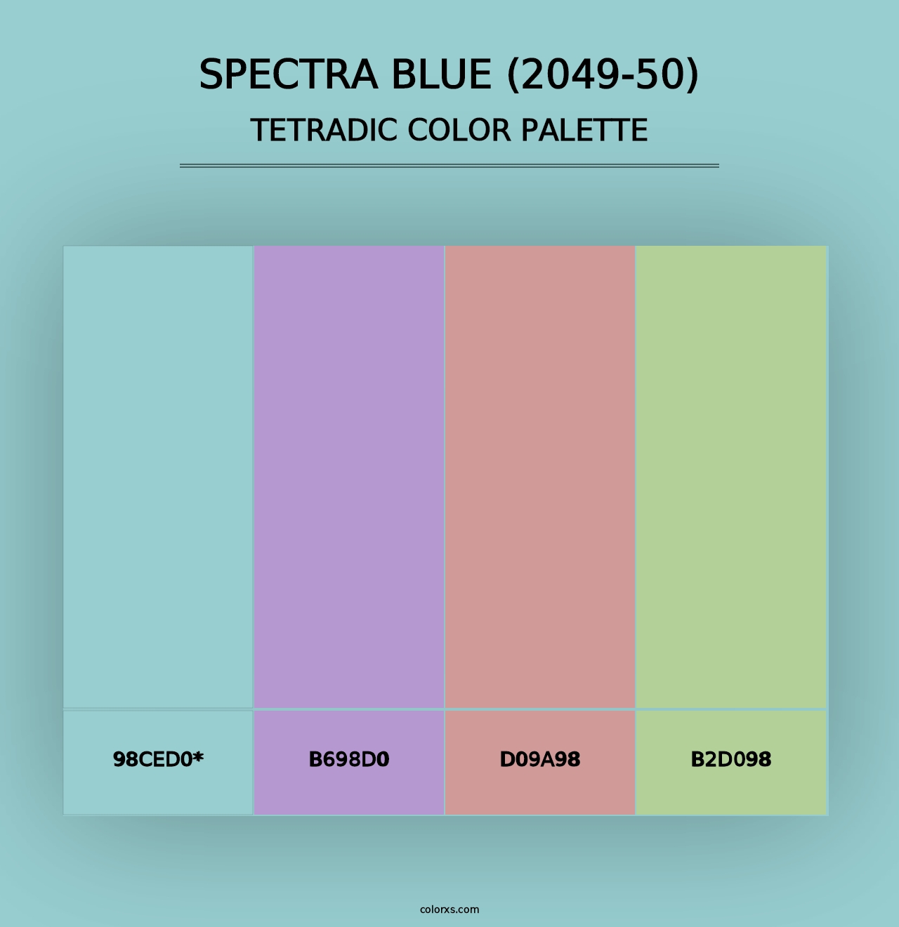 Spectra Blue (2049-50) - Tetradic Color Palette