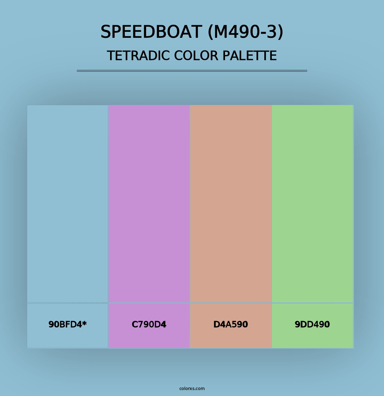 Speedboat (M490-3) - Tetradic Color Palette