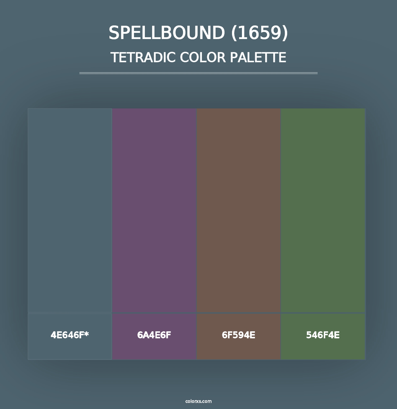 Spellbound (1659) - Tetradic Color Palette