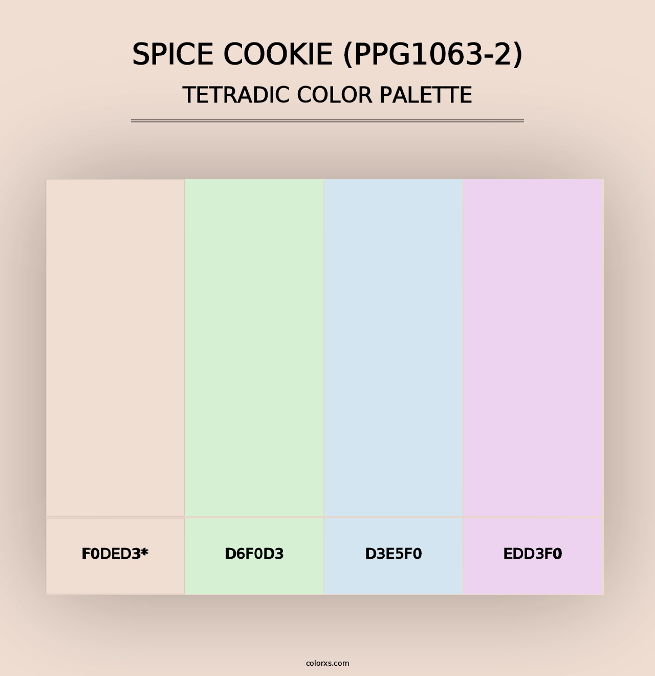 Spice Cookie (PPG1063-2) - Tetradic Color Palette