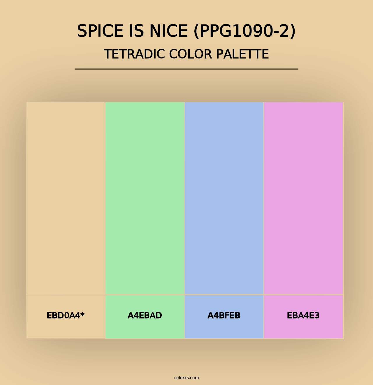 Spice Is Nice (PPG1090-2) - Tetradic Color Palette