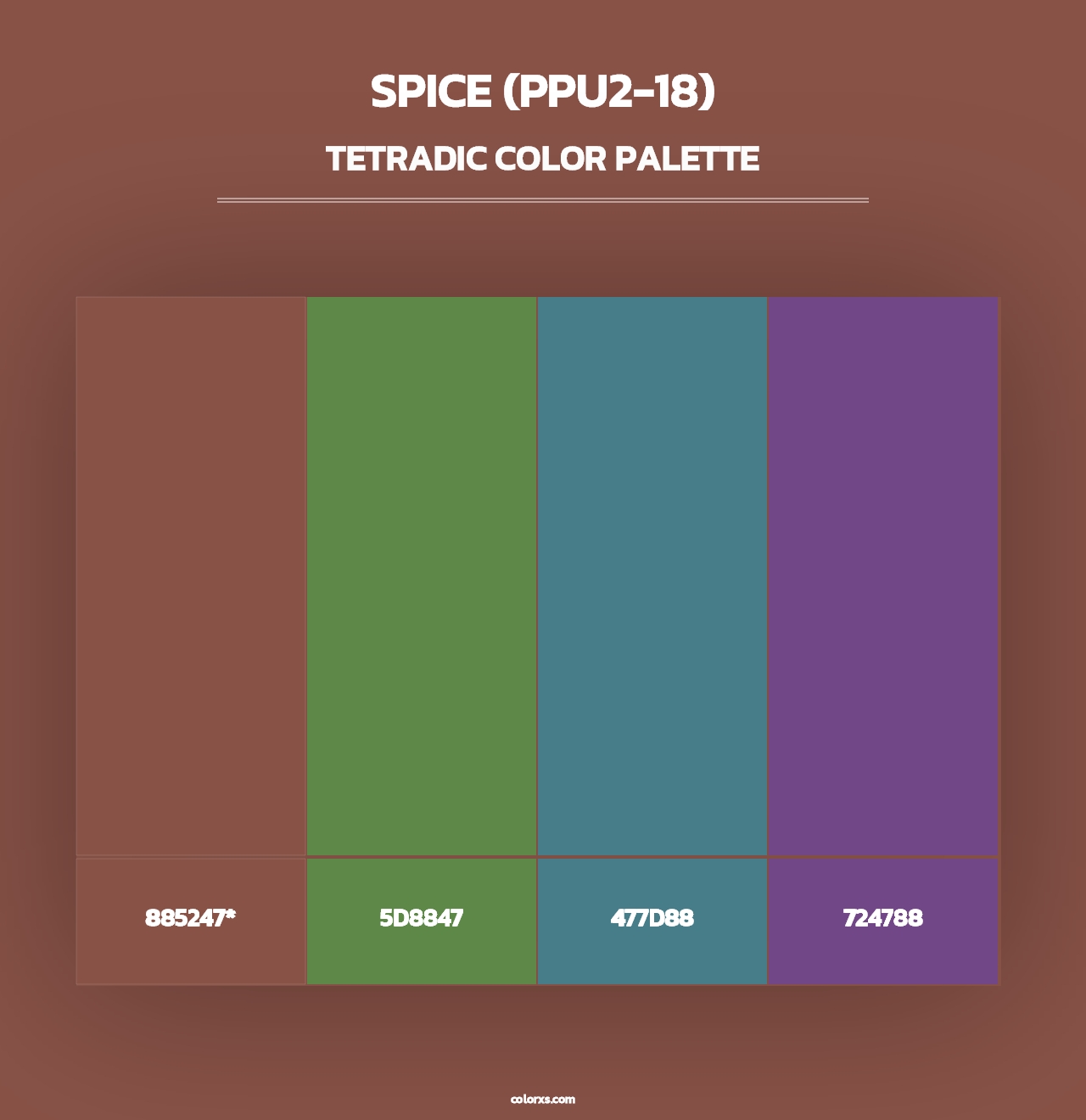 Spice (PPU2-18) - Tetradic Color Palette