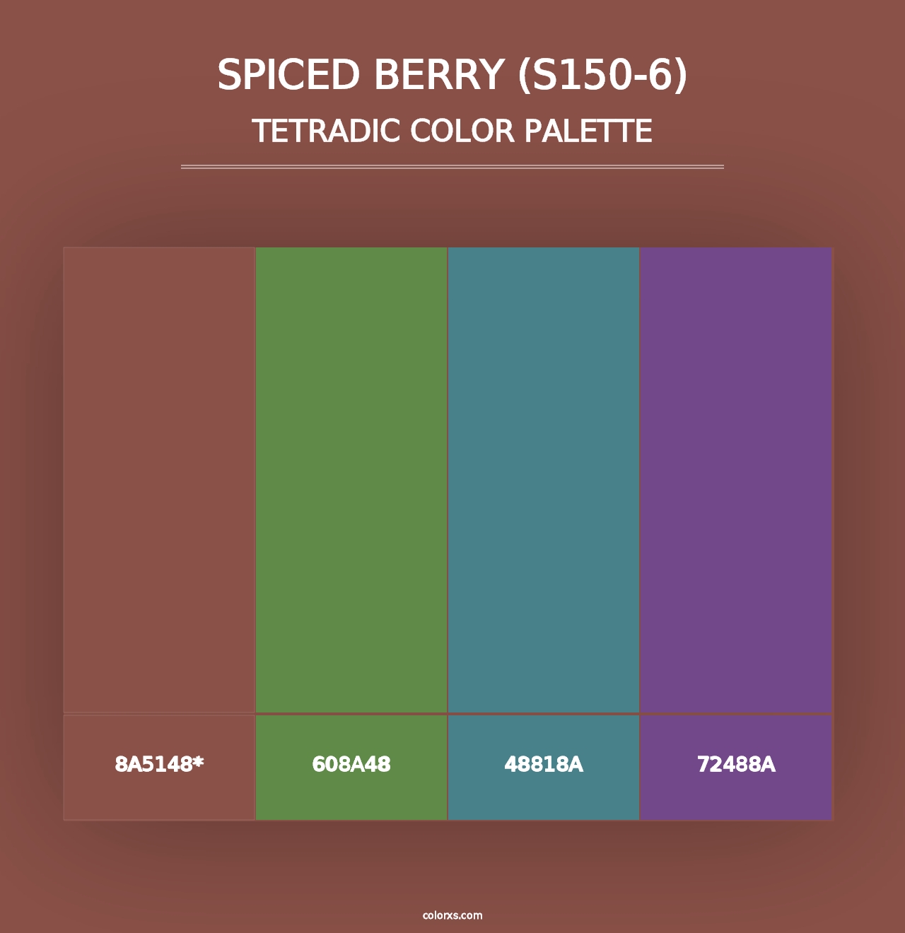 Spiced Berry (S150-6) - Tetradic Color Palette