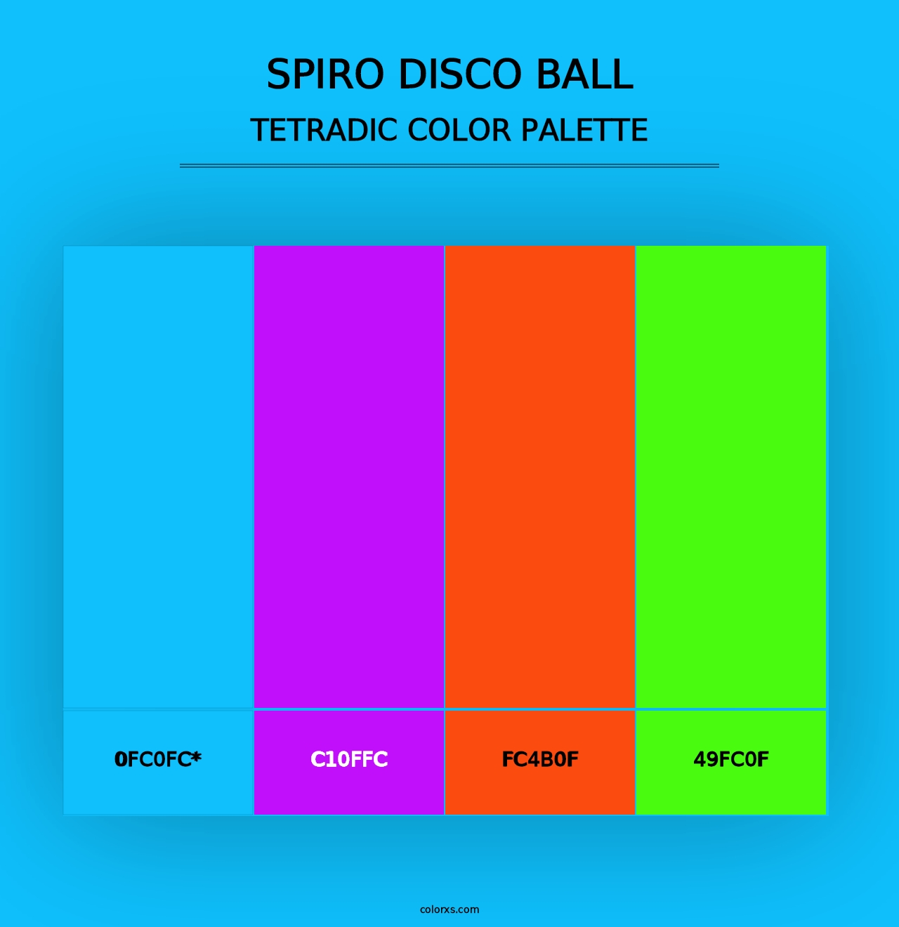 Spiro Disco Ball - Tetradic Color Palette