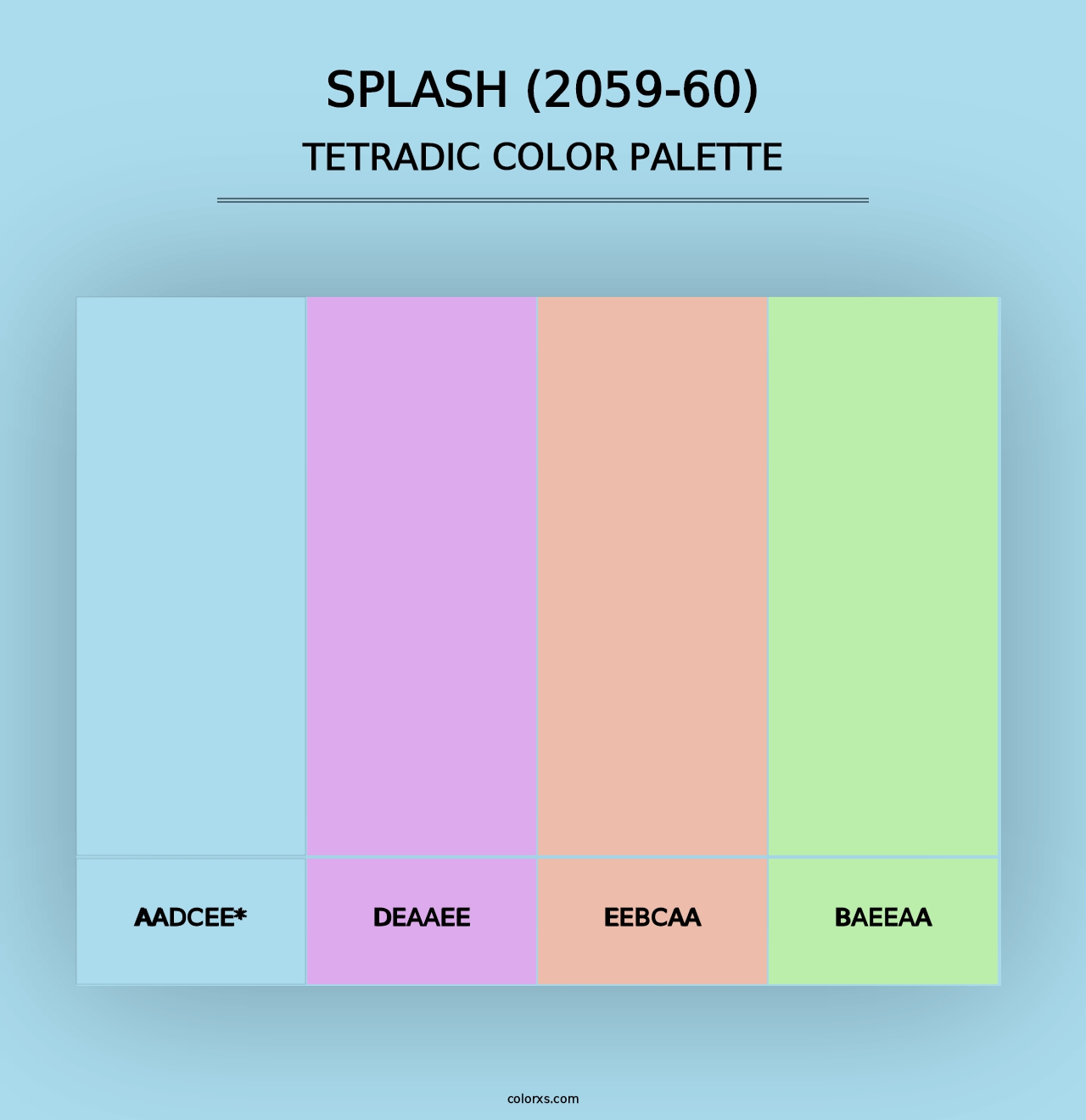 Splash (2059-60) - Tetradic Color Palette