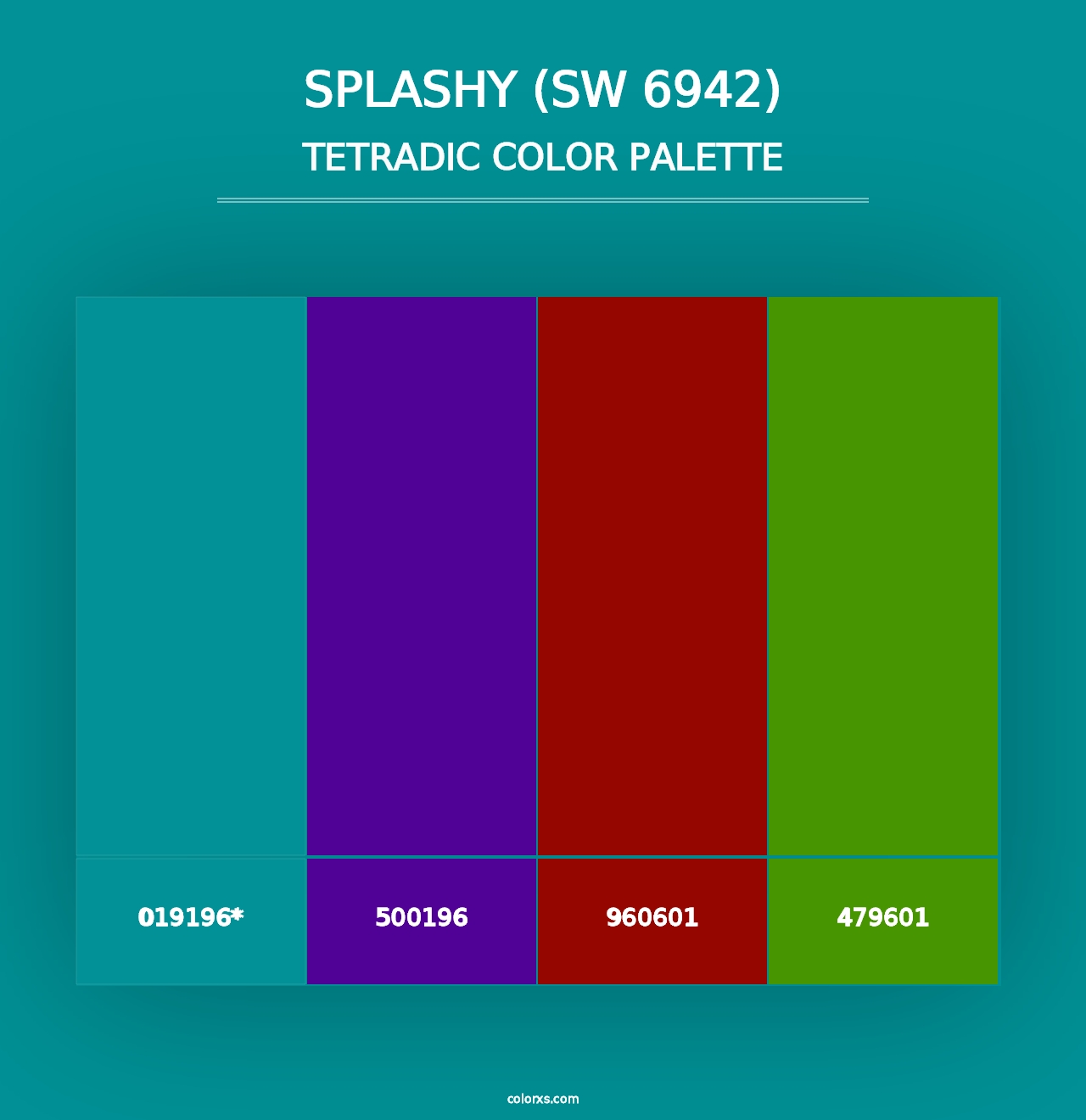 Splashy (SW 6942) - Tetradic Color Palette