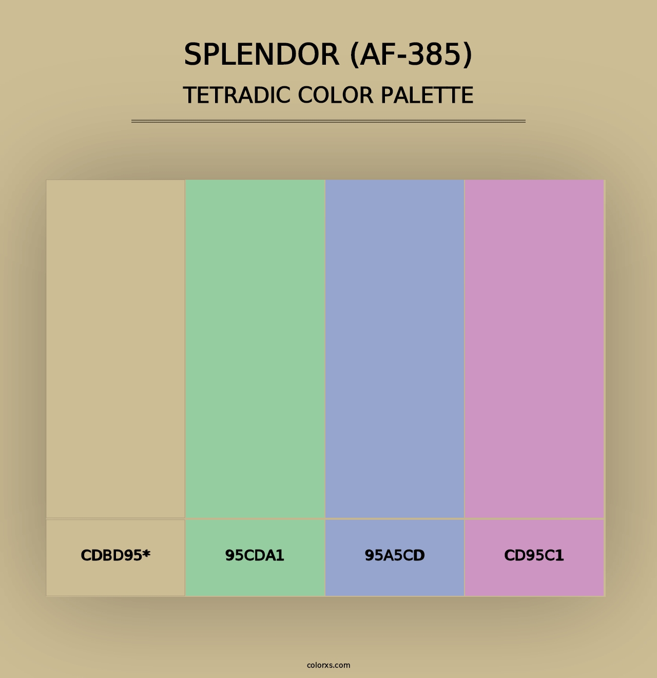 Splendor (AF-385) - Tetradic Color Palette