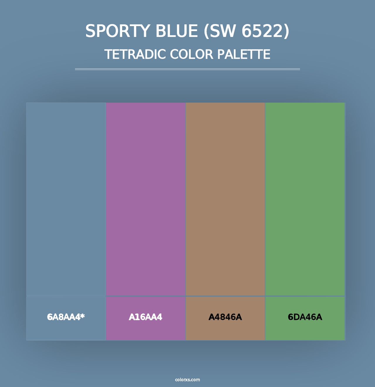 Sporty Blue (SW 6522) - Tetradic Color Palette