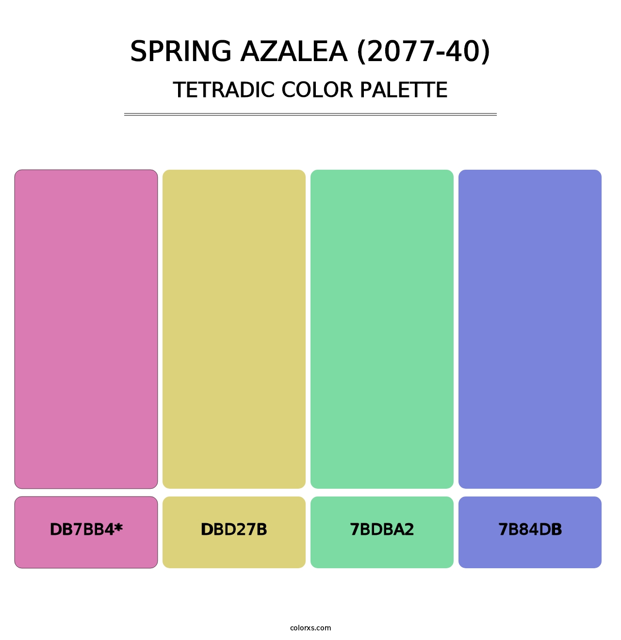 Spring Azalea (2077-40) - Tetradic Color Palette