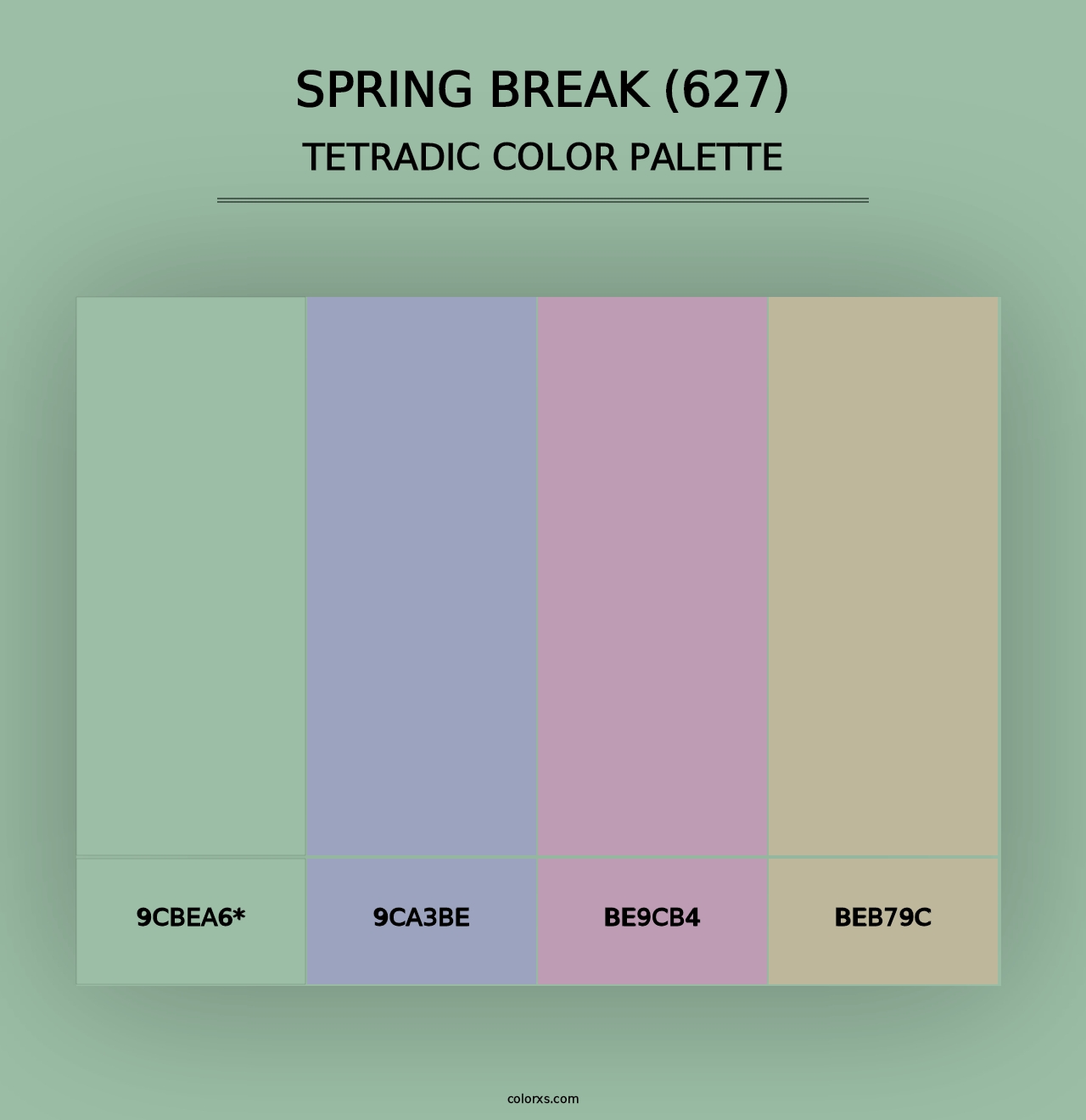 Spring Break (627) - Tetradic Color Palette