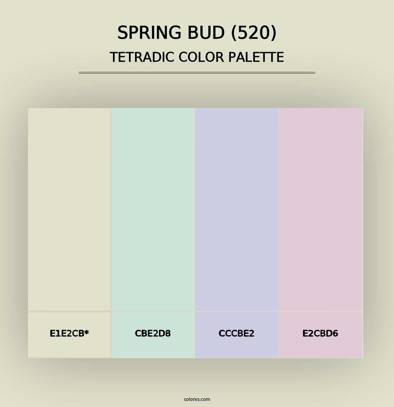 Spring Bud (520) - Tetradic Color Palette