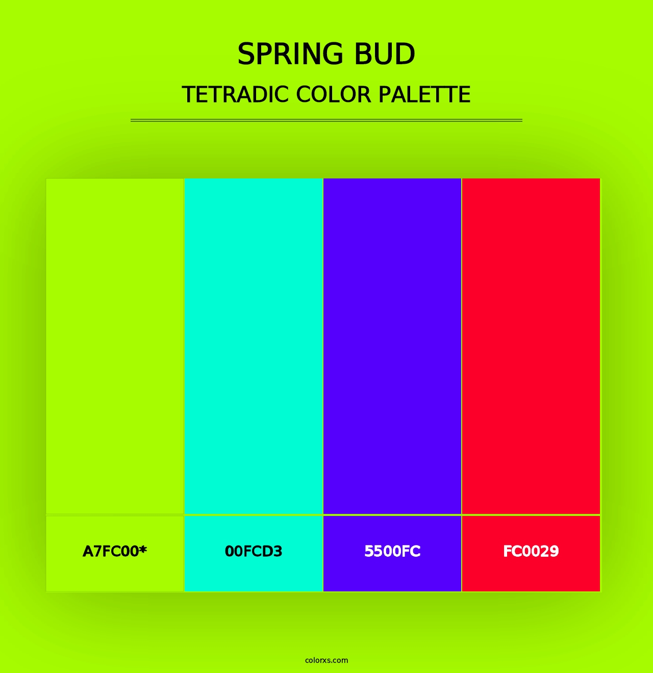 Spring Bud - Tetradic Color Palette