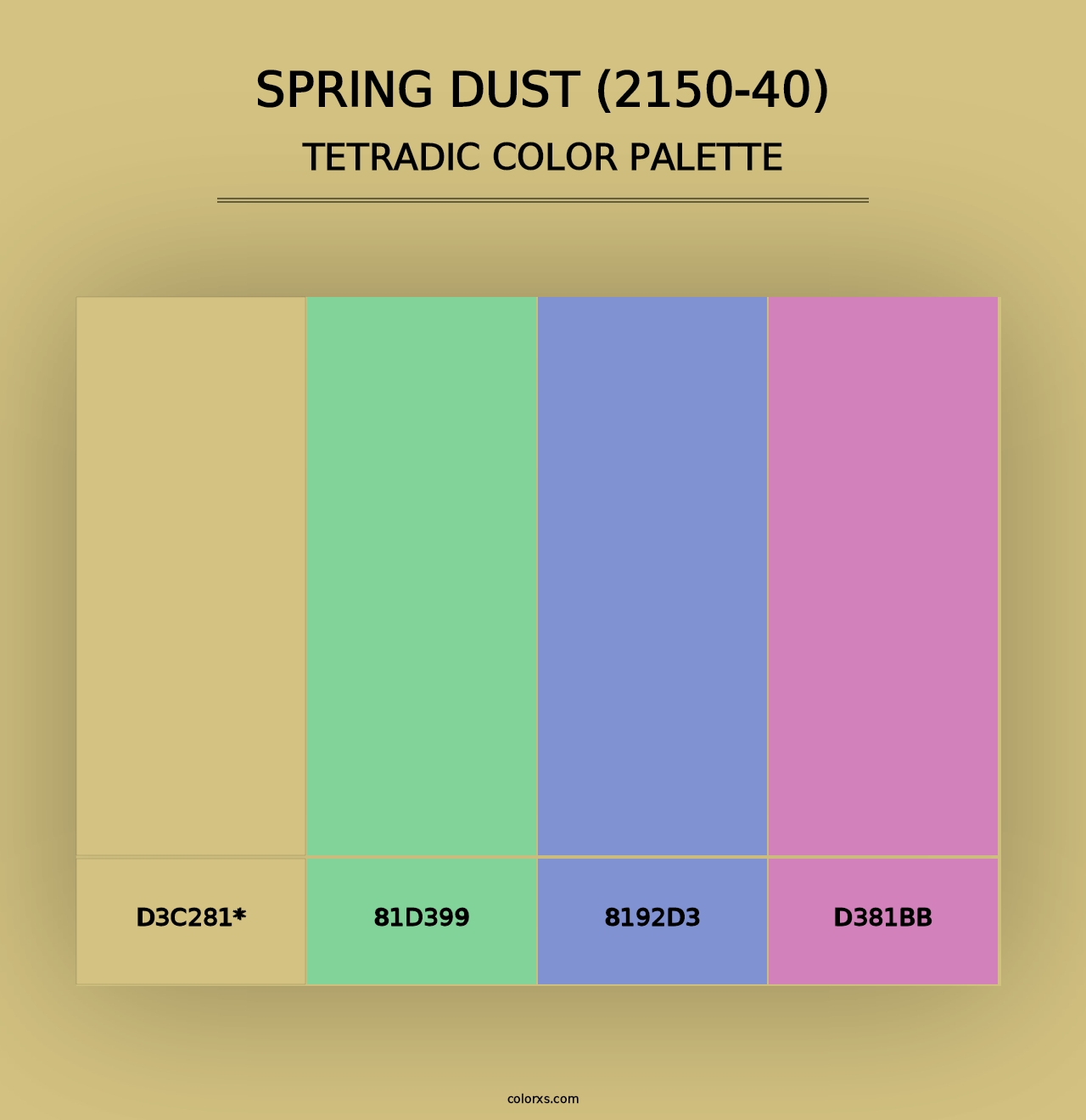 Spring Dust (2150-40) - Tetradic Color Palette