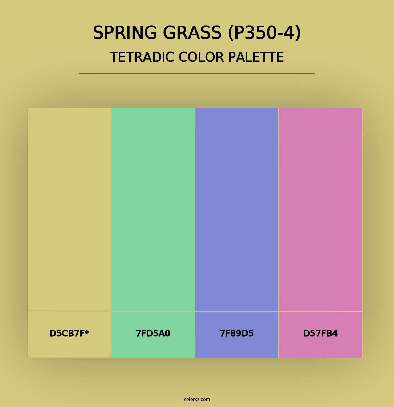 Spring Grass (P350-4) - Tetradic Color Palette