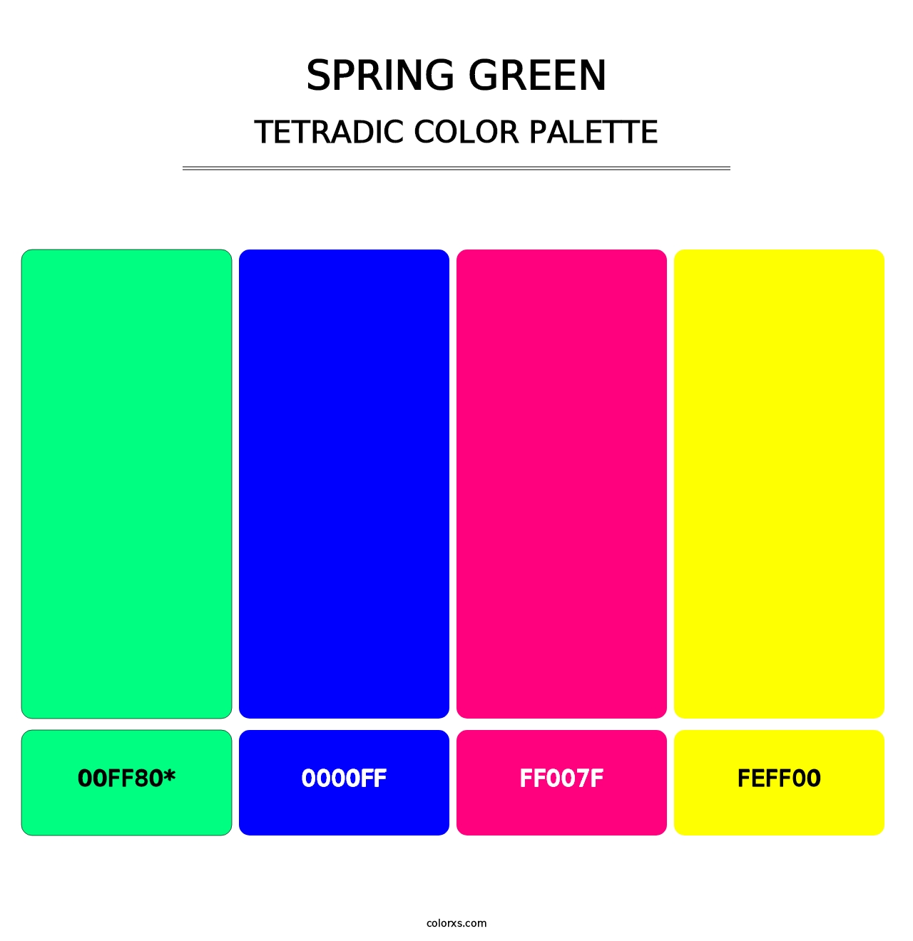 Spring Green - Tetradic Color Palette