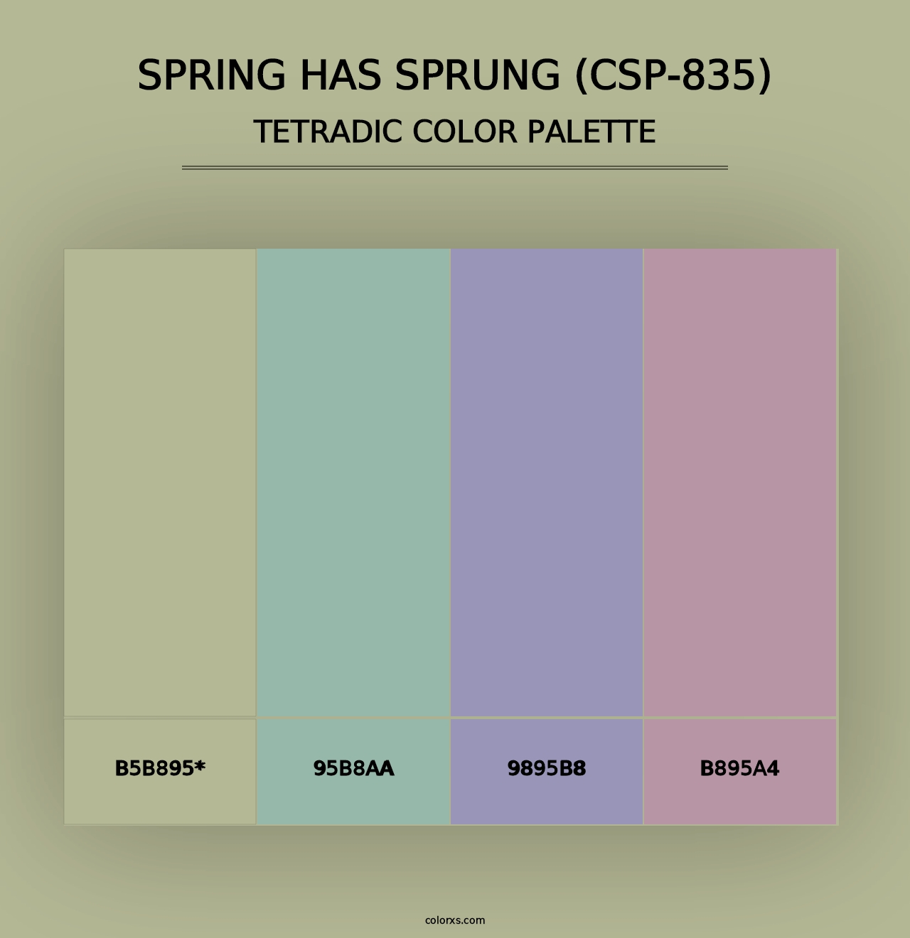 Spring has Sprung (CSP-835) - Tetradic Color Palette