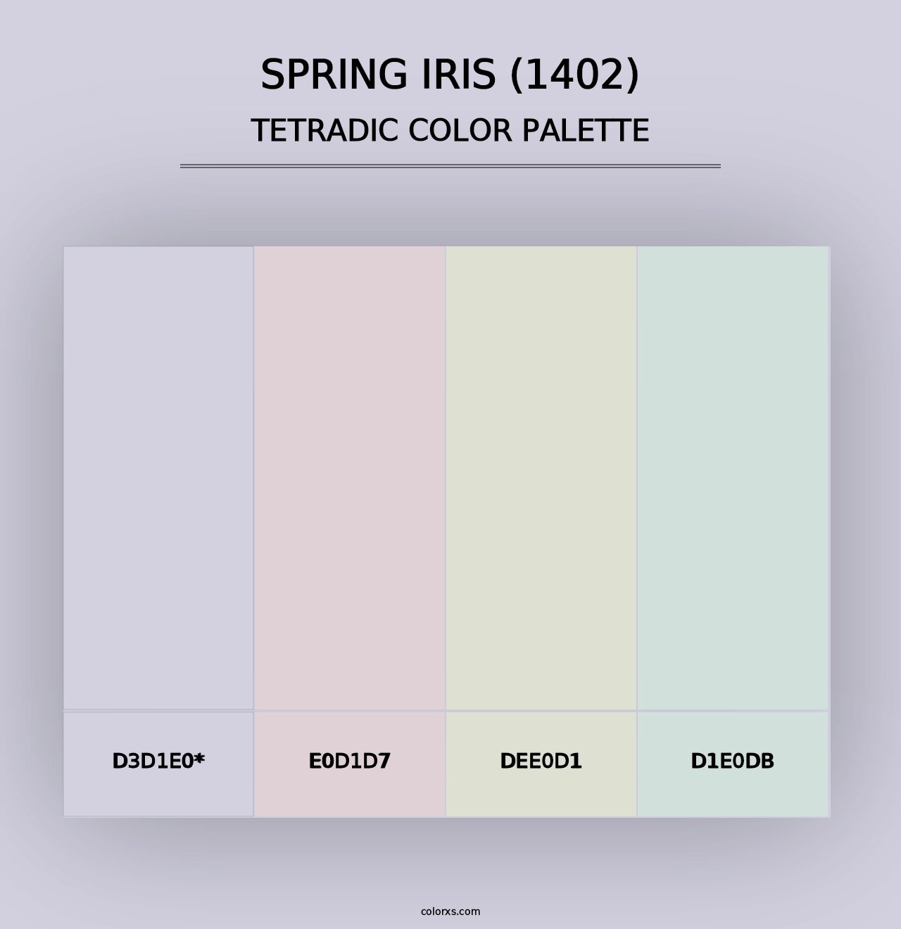 Spring Iris (1402) - Tetradic Color Palette