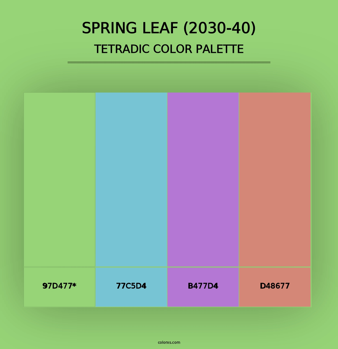 Spring Leaf (2030-40) - Tetradic Color Palette