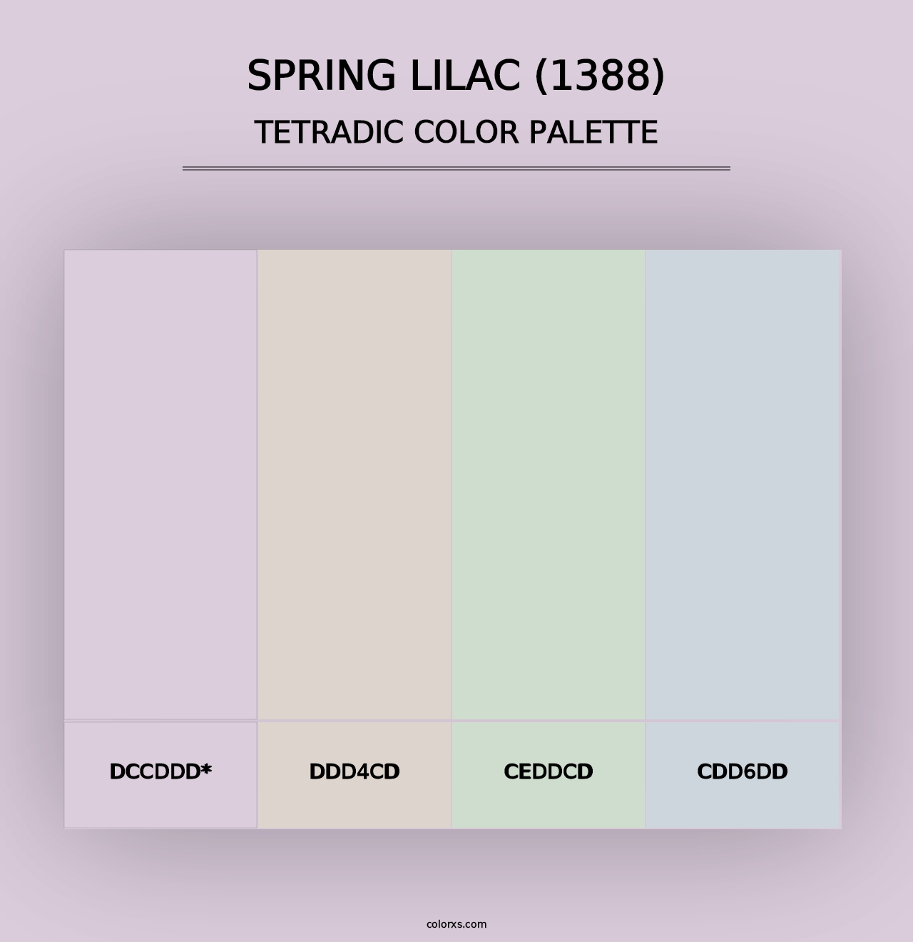 Spring Lilac (1388) - Tetradic Color Palette