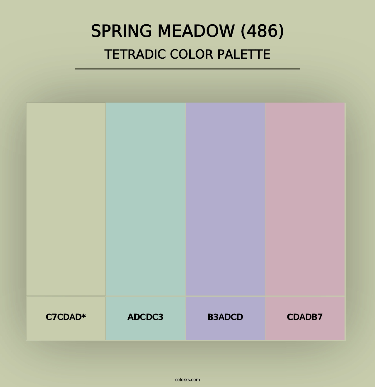 Spring Meadow (486) - Tetradic Color Palette