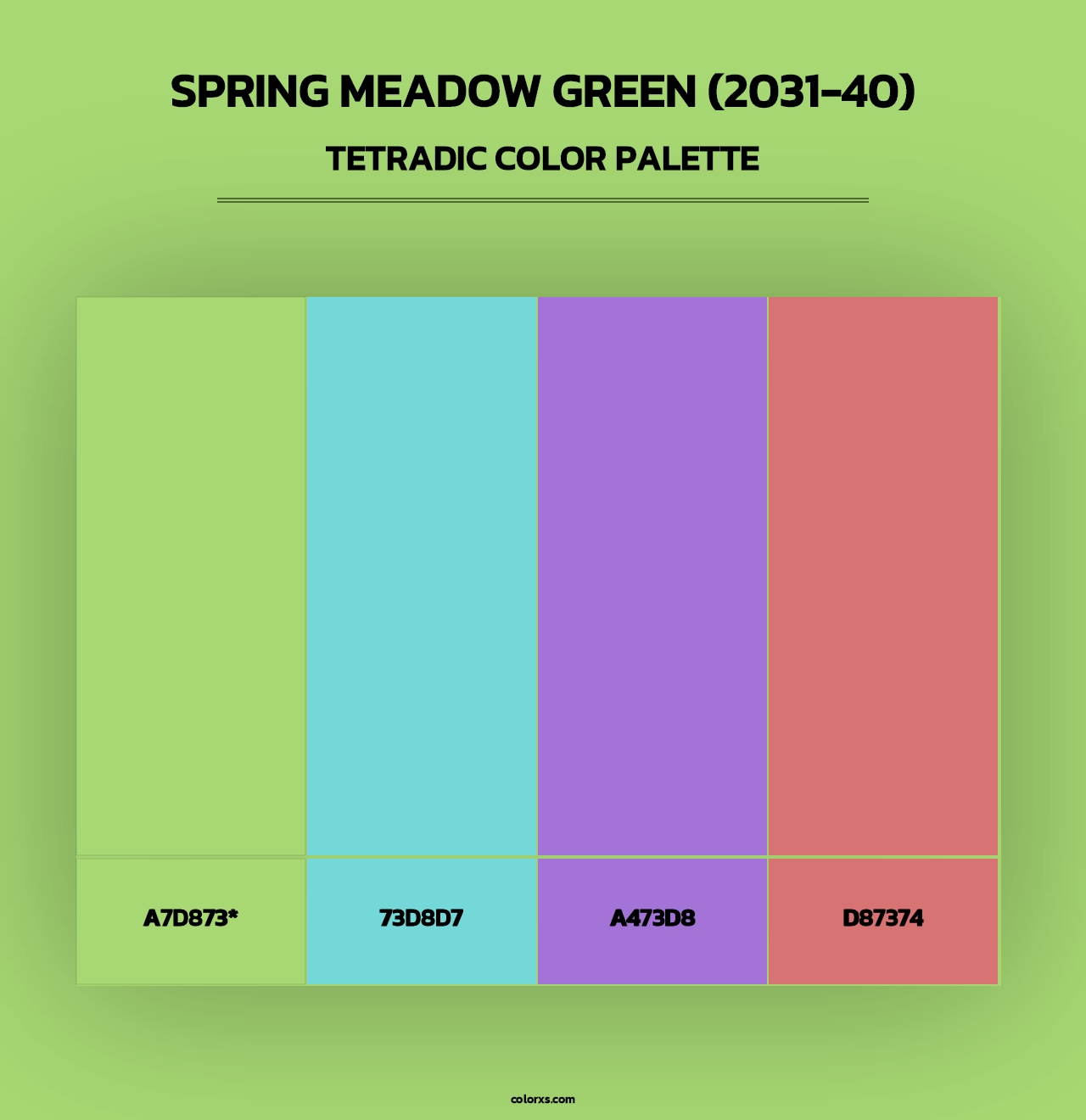 Spring Meadow Green (2031-40) - Tetradic Color Palette