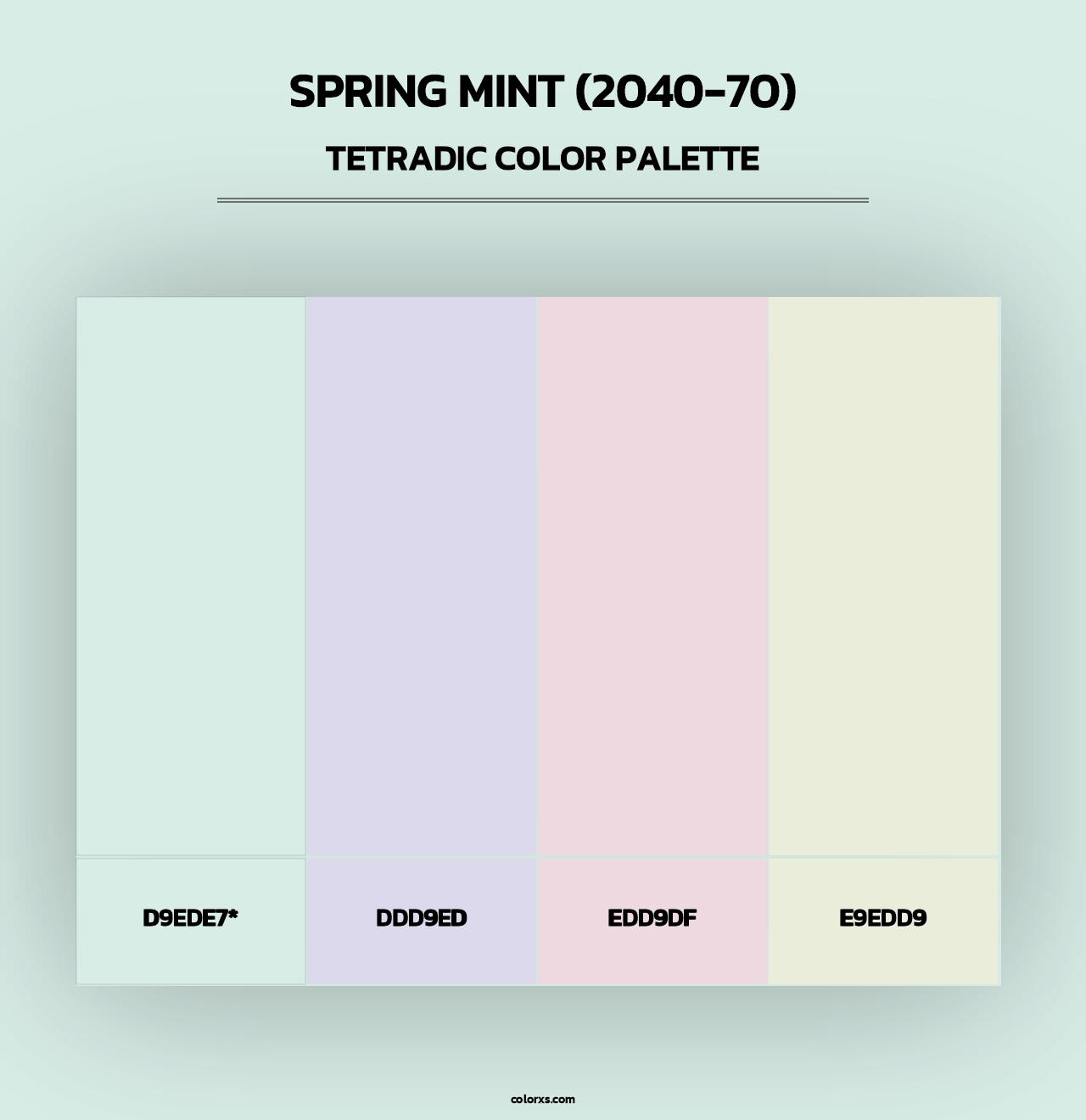 Spring Mint (2040-70) - Tetradic Color Palette