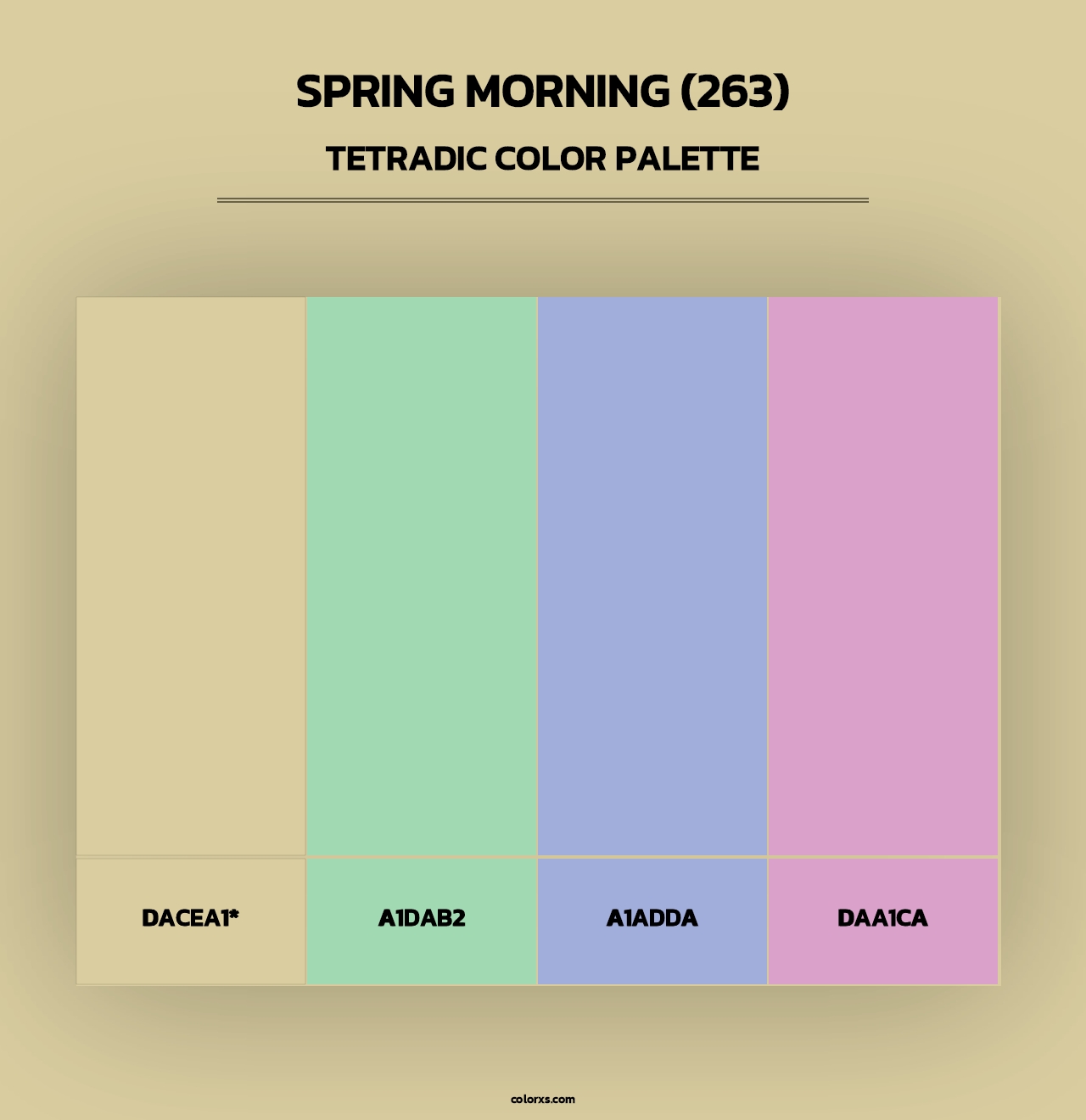 Spring Morning (263) - Tetradic Color Palette