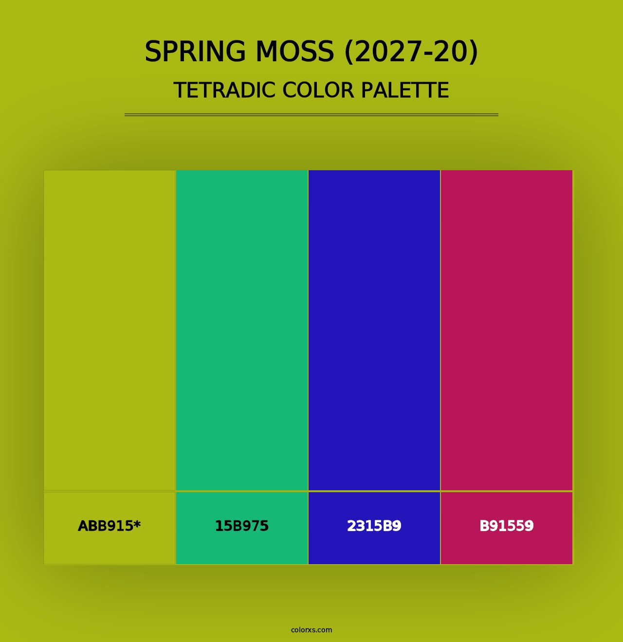 Spring Moss (2027-20) - Tetradic Color Palette