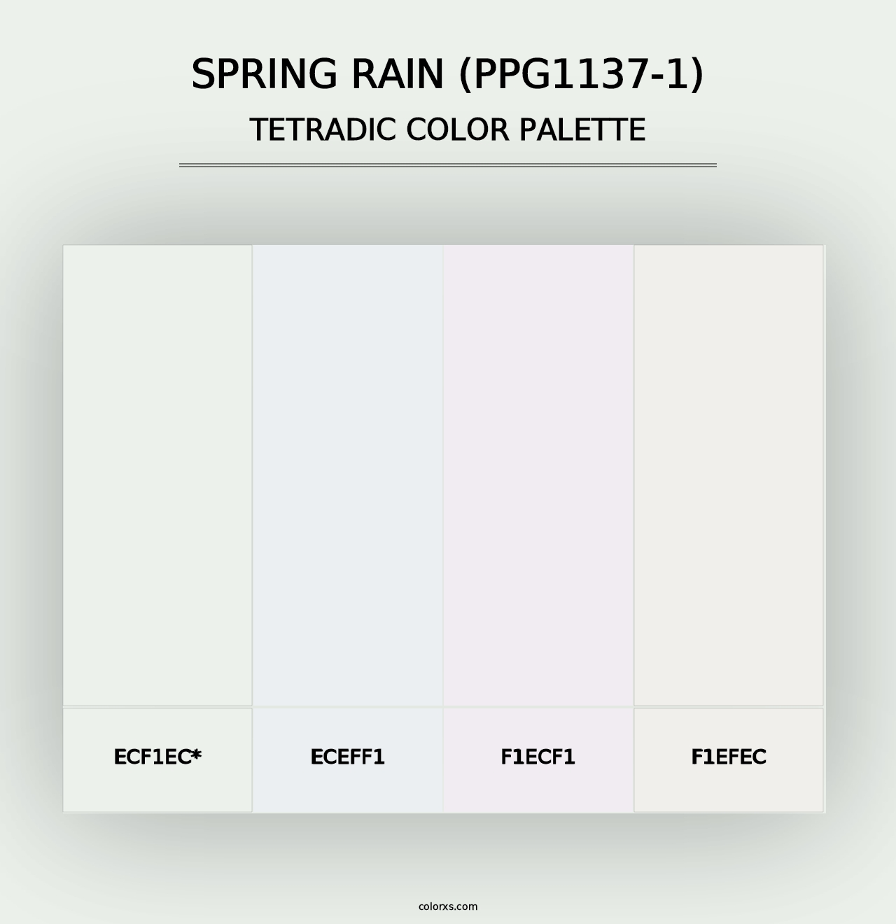 Spring Rain (PPG1137-1) - Tetradic Color Palette