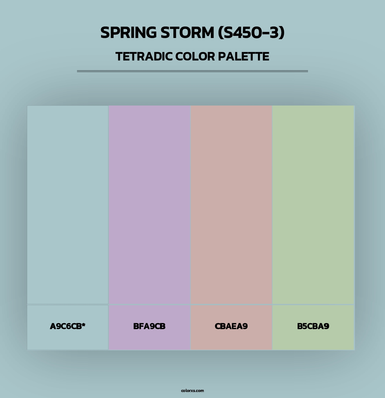 Spring Storm (S450-3) - Tetradic Color Palette