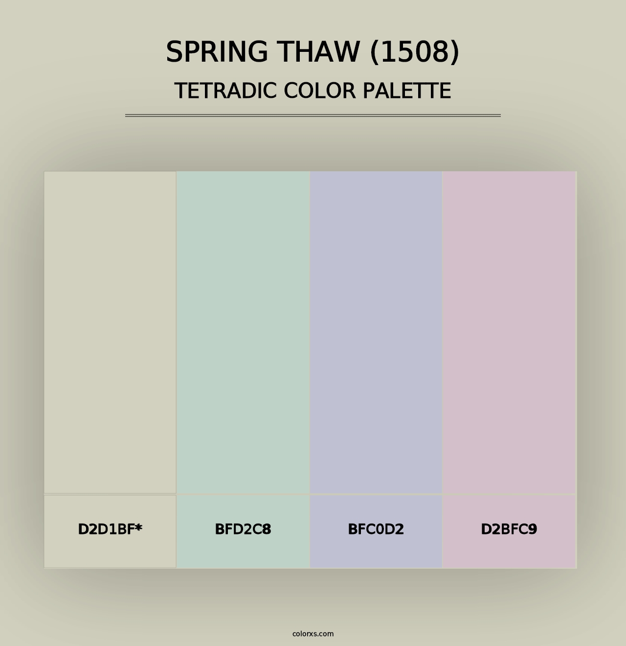 Spring Thaw (1508) - Tetradic Color Palette