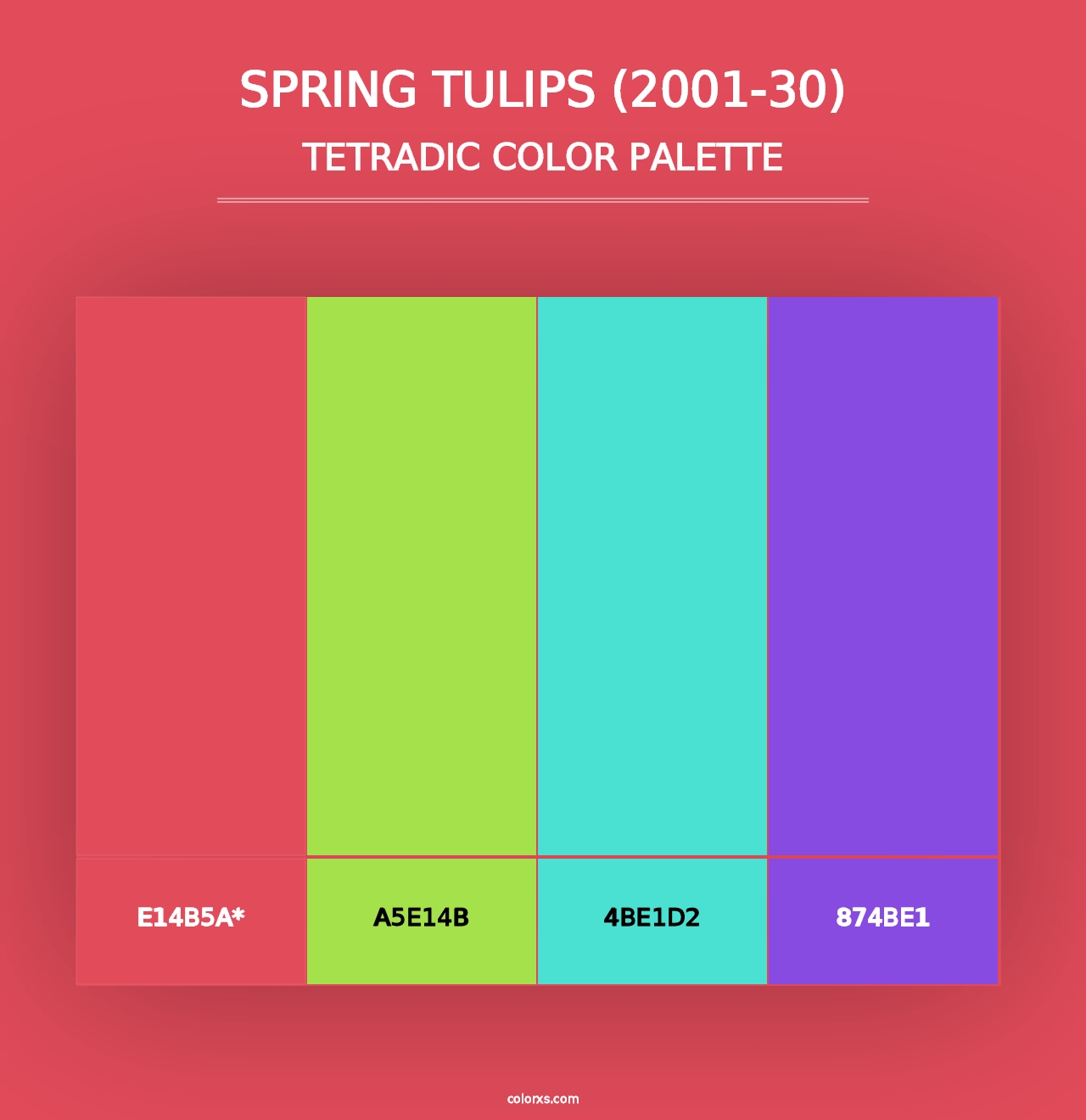 Spring Tulips (2001-30) - Tetradic Color Palette