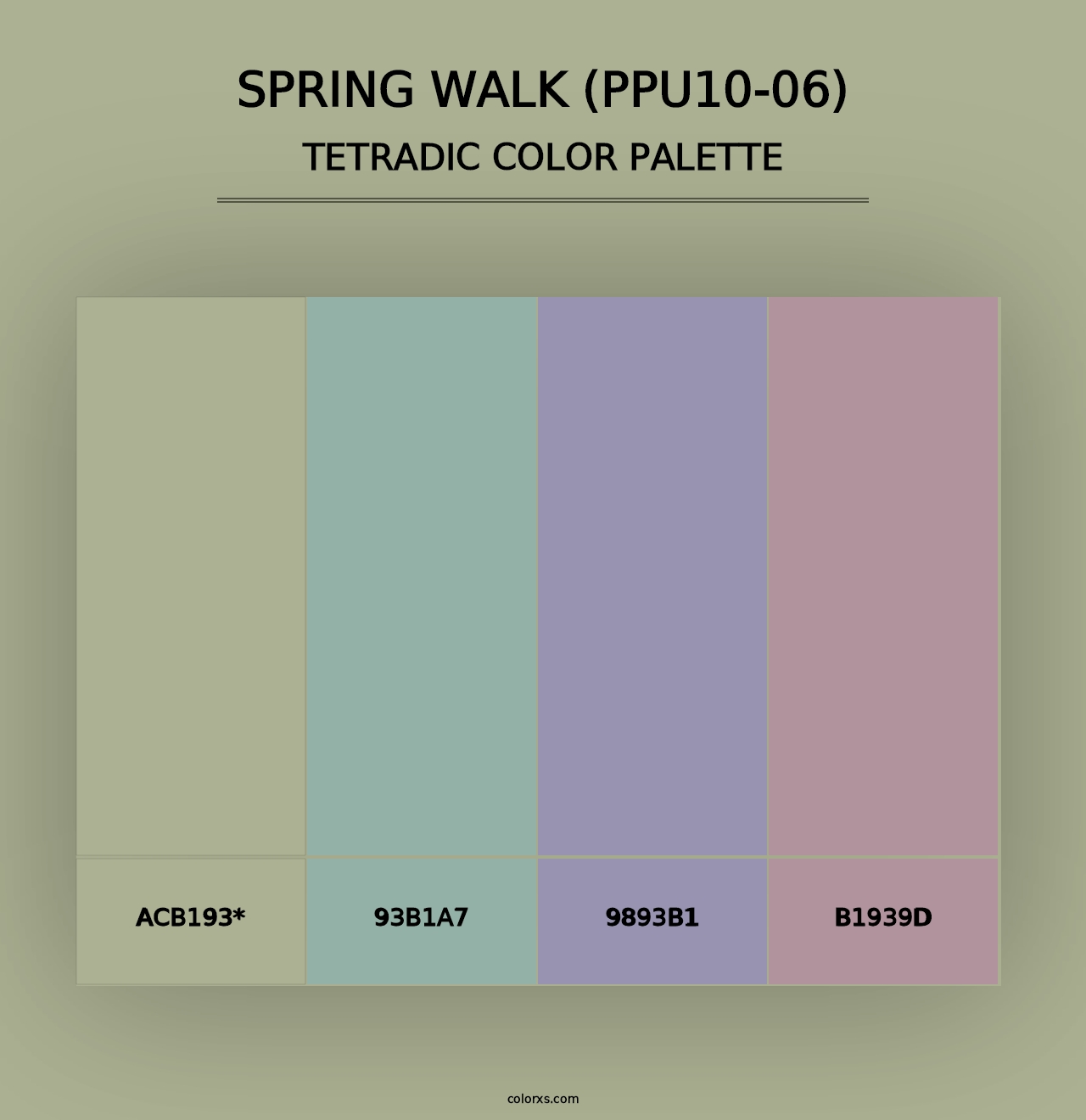 Spring Walk (PPU10-06) - Tetradic Color Palette