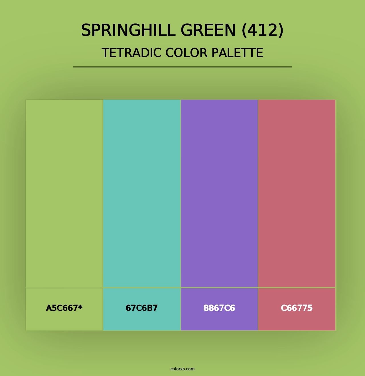 Springhill Green (412) - Tetradic Color Palette