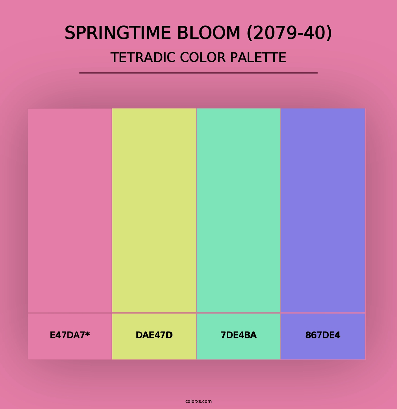 Springtime Bloom (2079-40) - Tetradic Color Palette