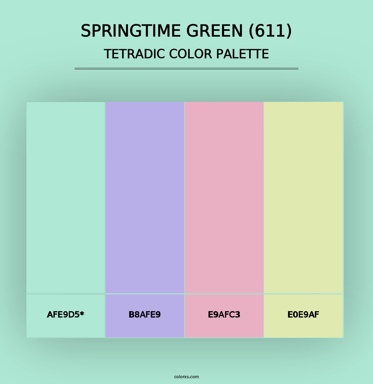 Springtime Green (611) - Tetradic Color Palette