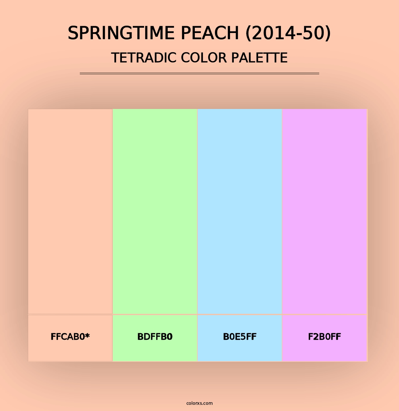 Springtime Peach (2014-50) - Tetradic Color Palette