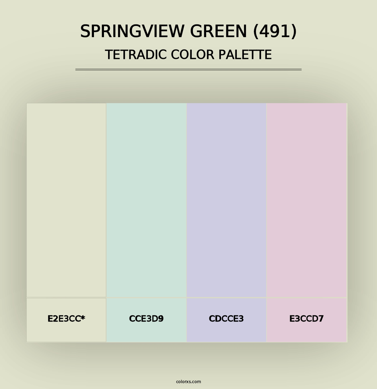 Springview Green (491) - Tetradic Color Palette