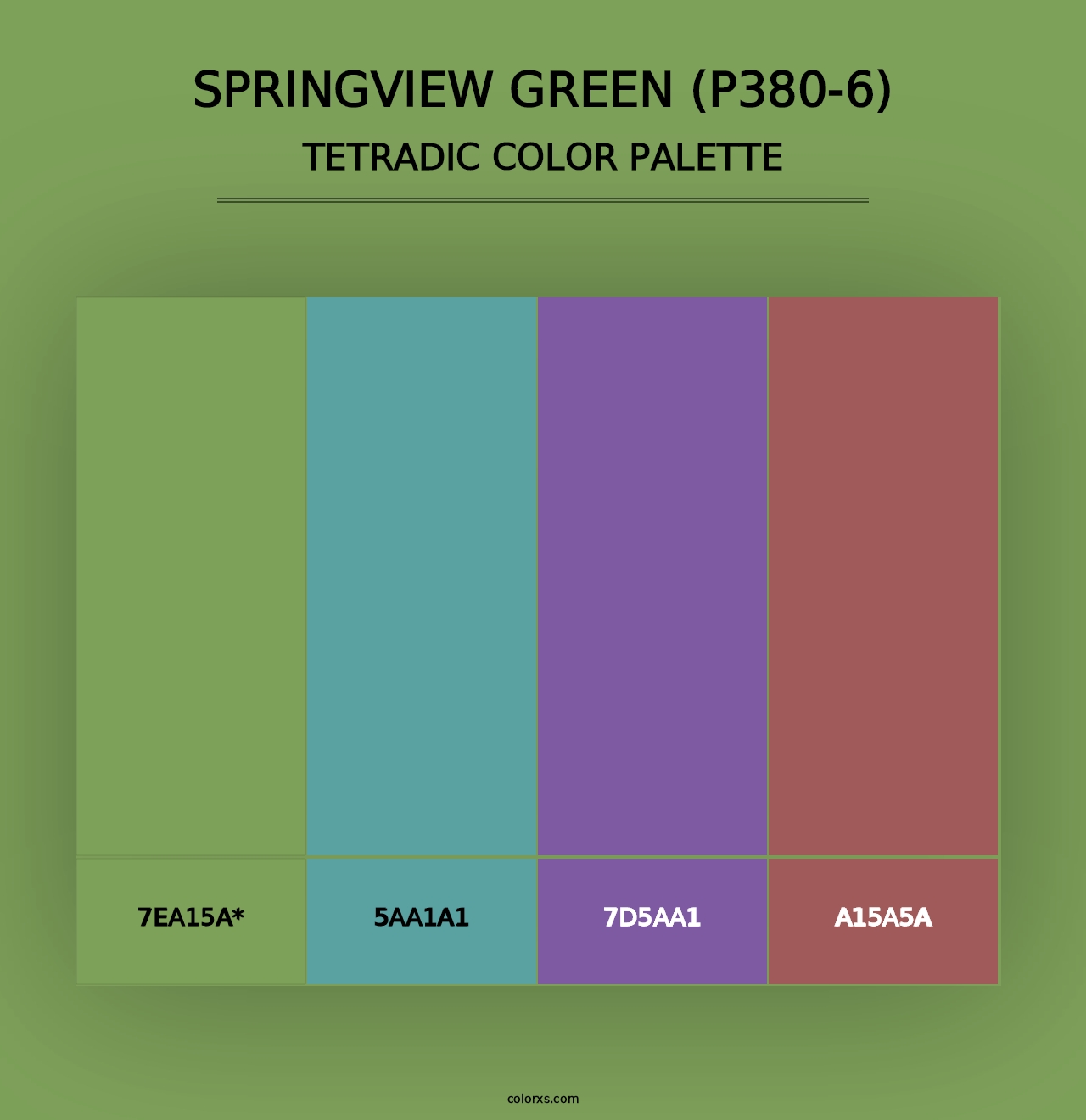 Springview Green (P380-6) - Tetradic Color Palette