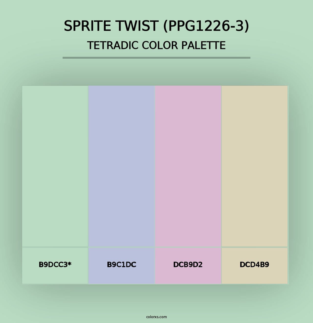 Sprite Twist (PPG1226-3) - Tetradic Color Palette