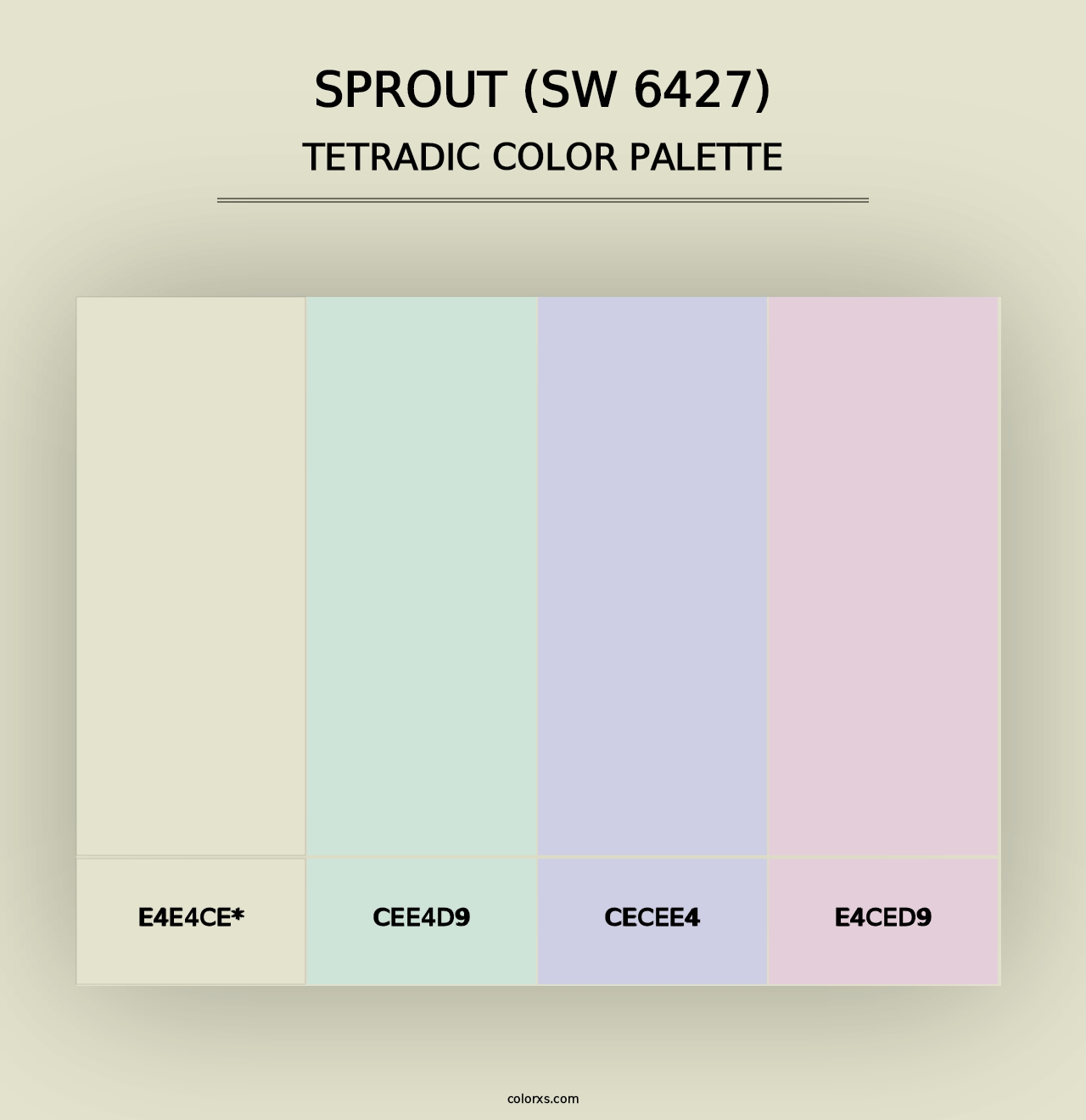 Sprout (SW 6427) - Tetradic Color Palette