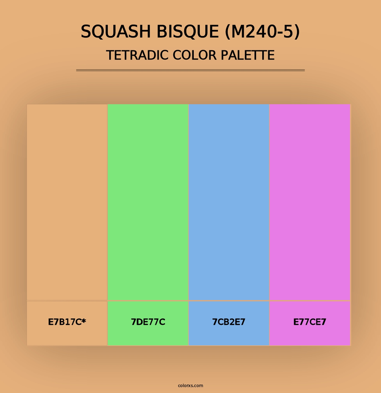 Squash Bisque (M240-5) - Tetradic Color Palette