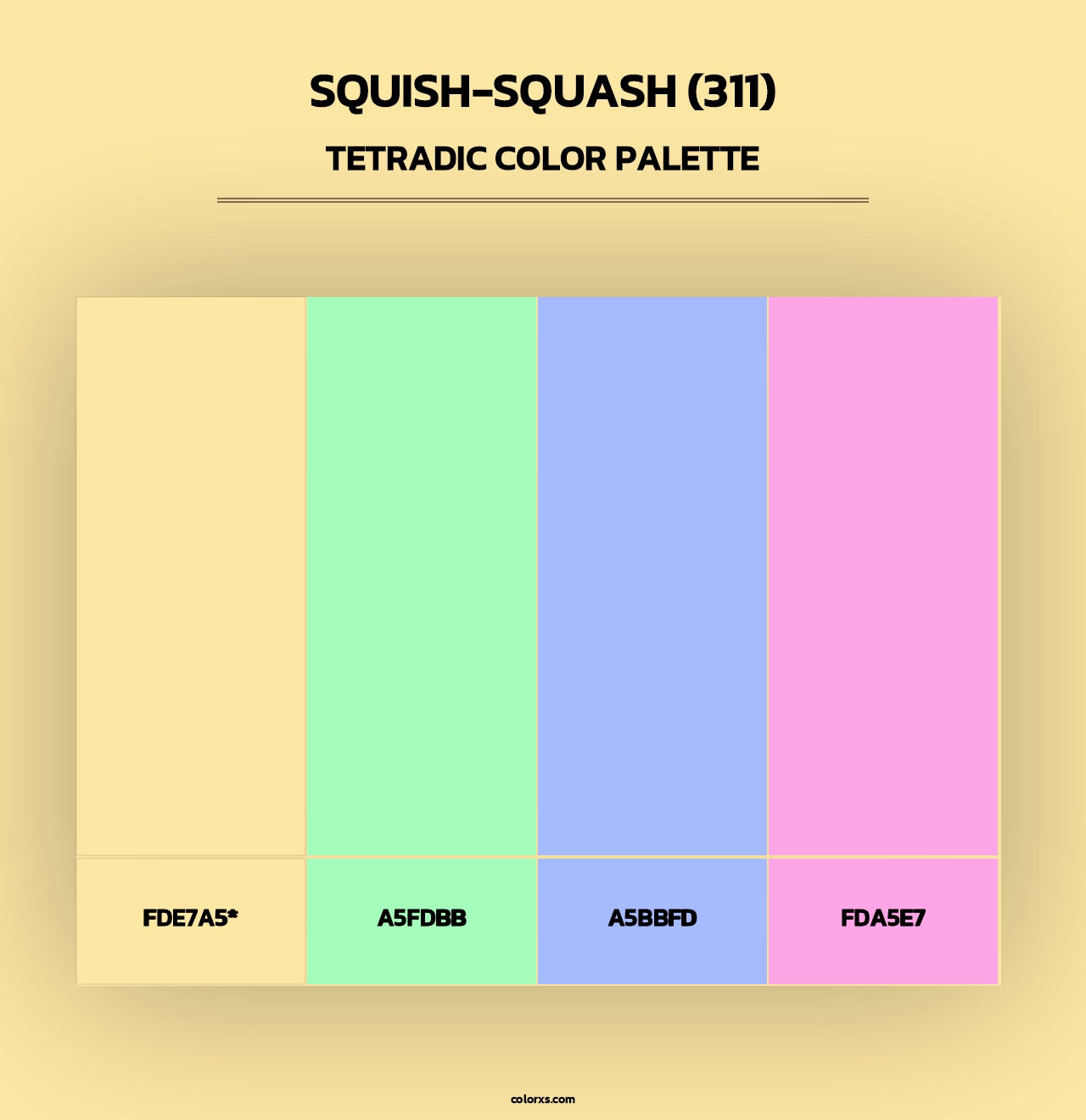 Squish-Squash (311) - Tetradic Color Palette