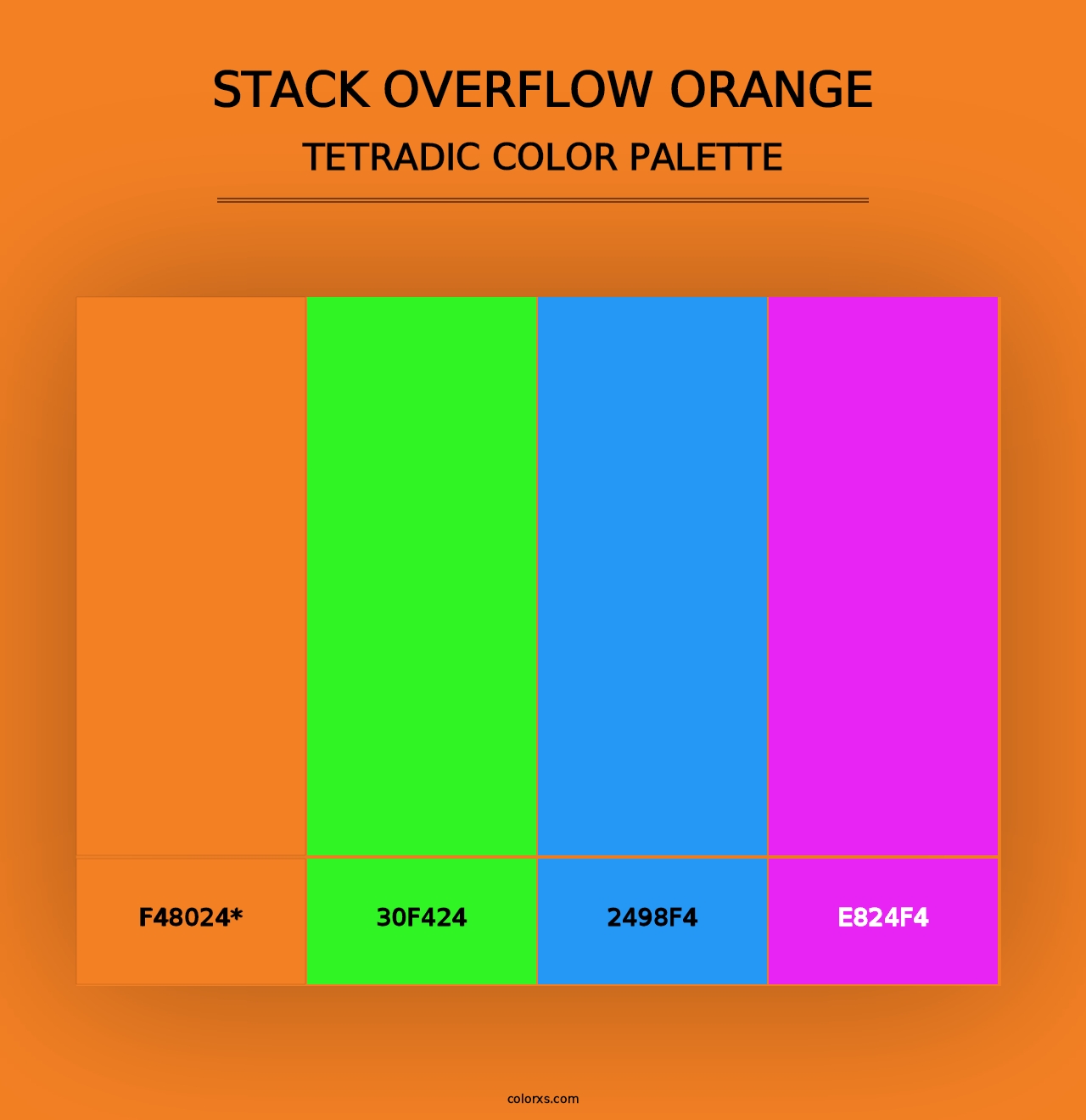 Stack Overflow Orange - Tetradic Color Palette