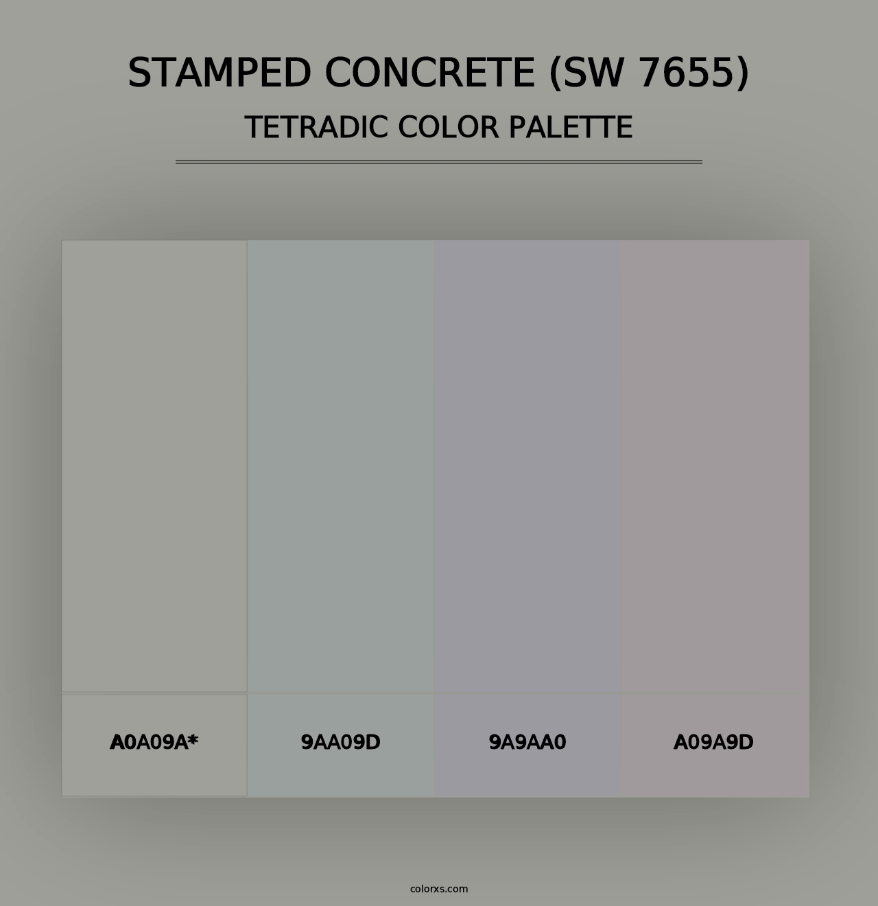 Stamped Concrete (SW 7655) - Tetradic Color Palette