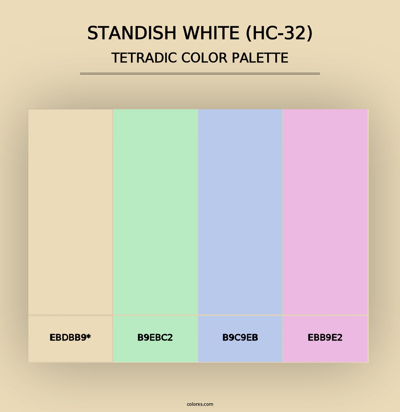 Standish White (HC-32) - Tetradic Color Palette